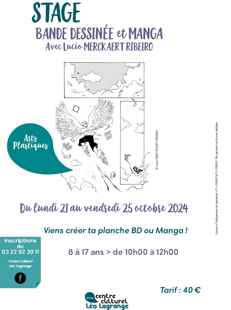 affiche stage BD et Manga